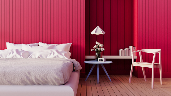 viva magenta bedroom design idea